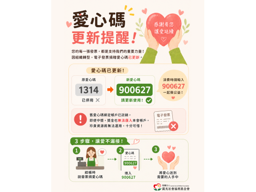 愛心碼更新提醒